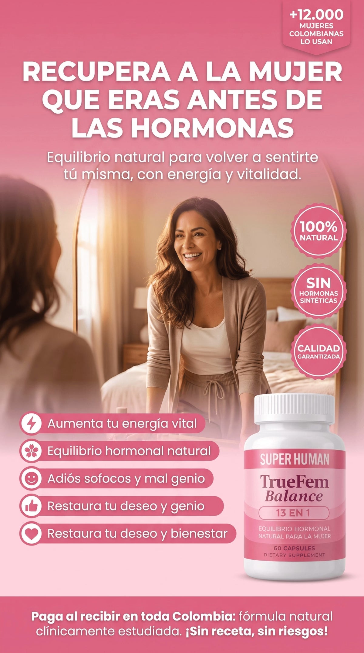 True Fem Women Balance Bienestar Femenino Hormonal Formula Premium