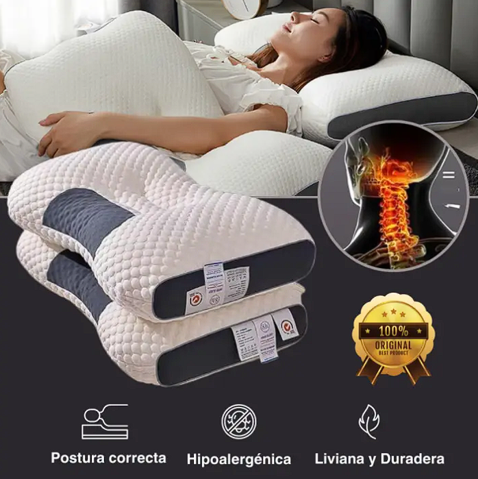 SOLO HOY 50 %OFF - Almohada Cervical SPA 3D - Aumentar la calidad del sueño