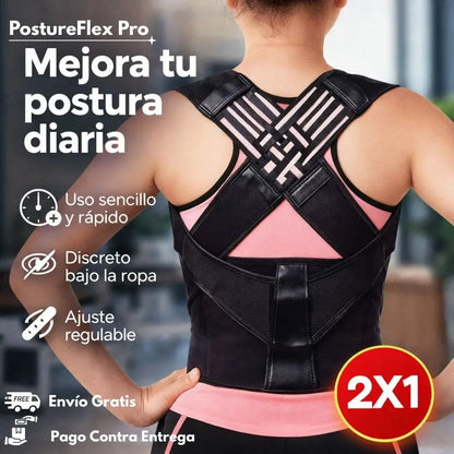 ¡PROMO 2X1! PostureFlex Pro®️: Corrector de Postura Ajustable e Invisible