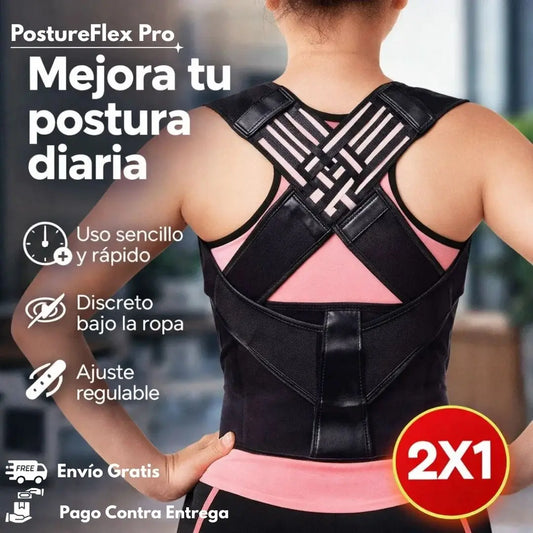 ¡PROMO 2X1! PostureFlex Pro®️: Corrector de Postura Ajustable e Invisible