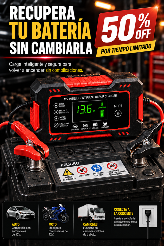 Cargador Reparador Inteligente de Baterías