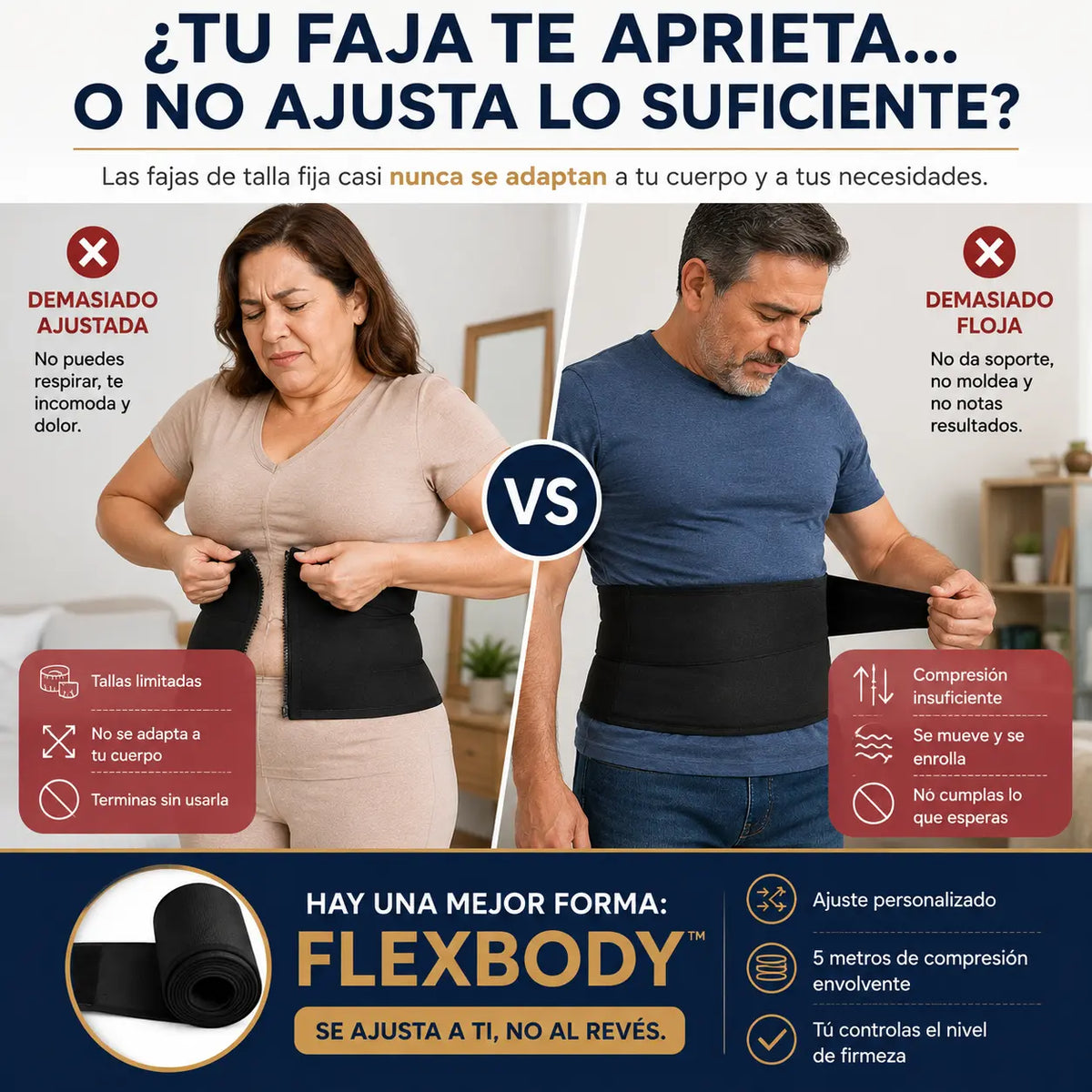 FLEXBODY™ Faja Ajustable de Compresión 5M