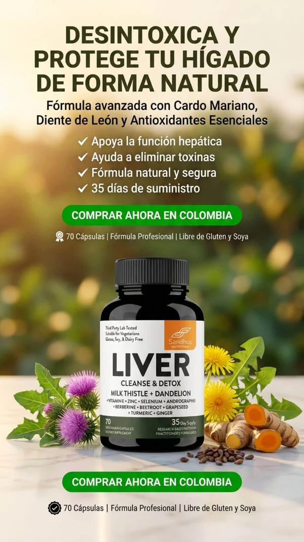 LIVER CLEANSE & DETOX: La fórmula natural para limpiar tu hígado y recuperar tu energía - 50% OFF SOLO HOY