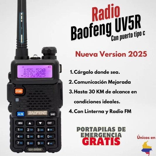 SÓLO HOY - 25% OFF! - RADIO BAOFENG UV5R  DUAL BANDA FM
