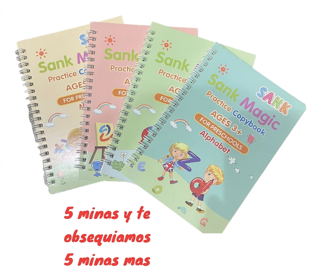 Conjunto de 4 libros mágicos de caligrafía - Resultados visibles desde la primeira semana - COMPRE 4 Y LLÉVATE 8 - 50%OFF