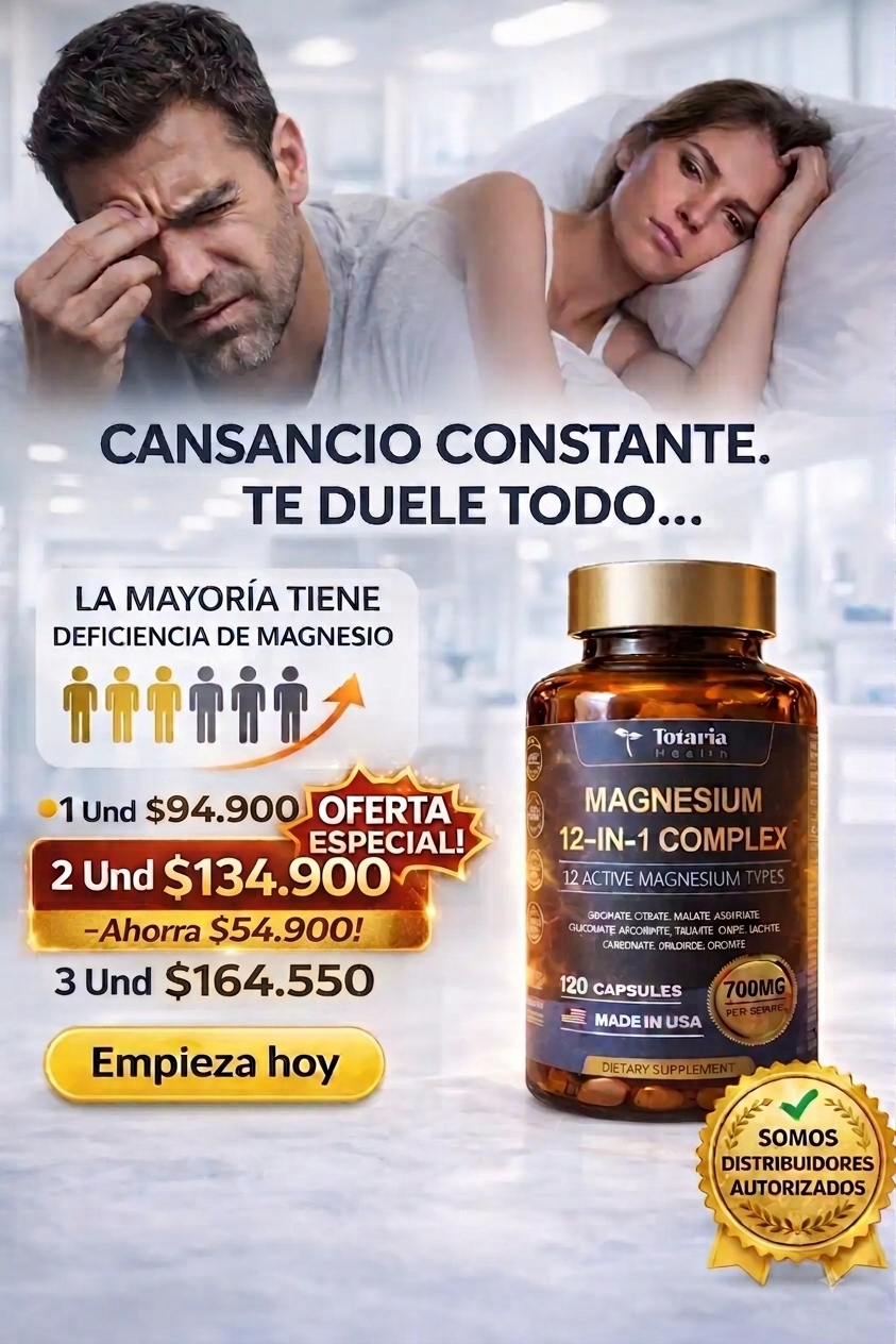 Magnesio 12 en 1 Complex   🧠⚡Energía, descanso profundo y control del estrés… en una sola fórmula avanzada