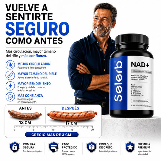 Selerb NAD+ Aumenta tu rendimiento fisico y sexual desde el 1 dia