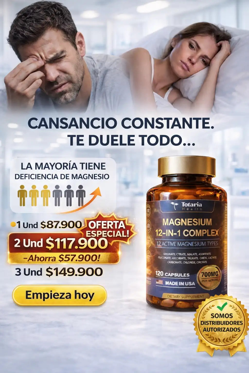 Magnesio 12 en 1 Complex   🧠⚡Energía, descanso profundo y control del estrés… en una sola fórmula avanzada