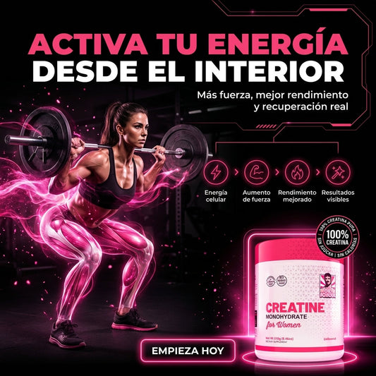 Creatina Monohidratada para Mujeres – Más Fuerza, Energía y Recuperación Muscular Rápida