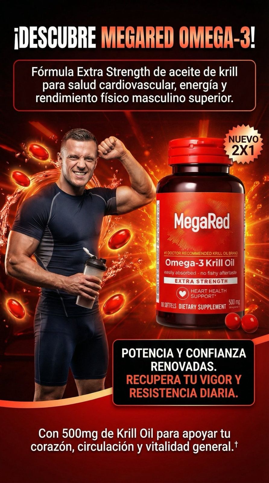 Compra 1 y llévate 2 - MegaRed La Solución Completa para tu Corazón, Mente y Energía en Solo 1 Semana 50%OFF SOLO HOY