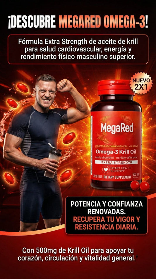 Compra 1 y llévate 2 - MegaRed La Solución Completa para tu Corazón, Mente y Energía en Solo 1 Semana 50%OFF SOLO HOY