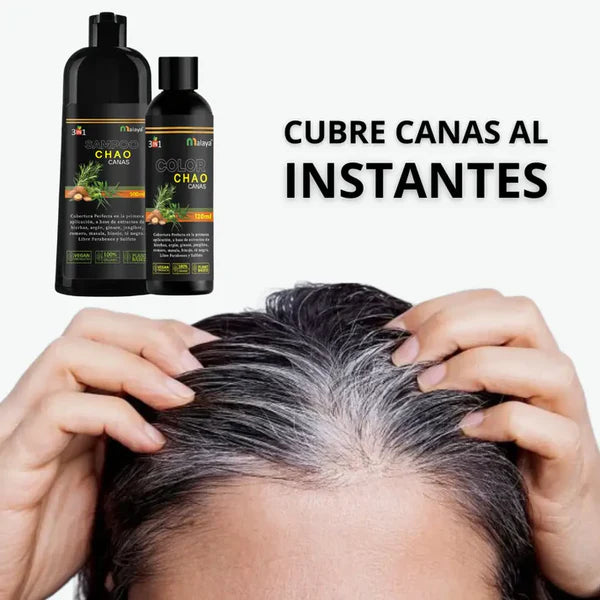 Chao Canas - Shampoo Cubra Canas 3 in 1 + Regalo ¡SOLO HOY 50% OFF!