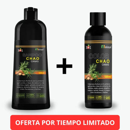 Chao Canas - Shampoo Cubra Canas 3 in 1 + Regalo ¡SOLO HOY 50% OFF!