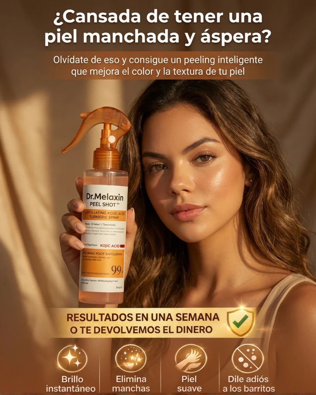 Exfoliante Melaxin - Para Aclarar Partes Oscuras - Fórmula Cúrcuma