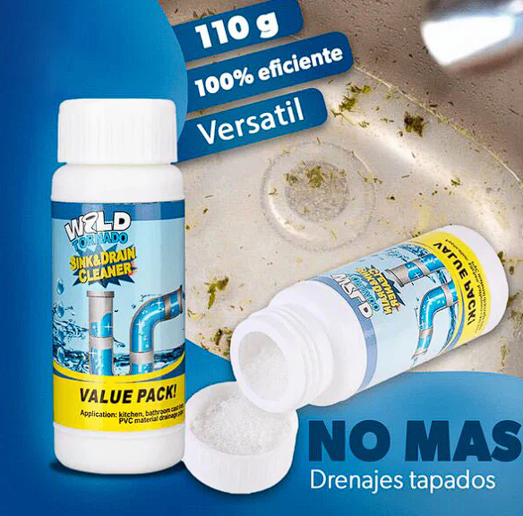 Compre 1  y llevate 3 -Wild Tornado - La Solución Perfecta para Cañerías Obstruidas SOLO HOY 50%OFF