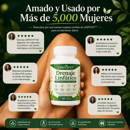 LINFOVIT™ | ¿Hinchazón, pesadez y líquidos retenidos? Hoy compra 1 y llévate otro GRATIS + Regalo🎁