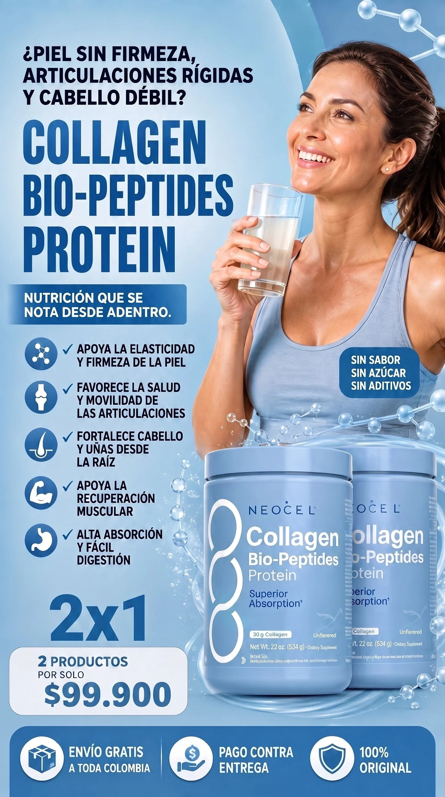 NeoCell® Colágeno Avanzado Para Piel y Articulaciones, no descuides tu ienestar, empieza desde hoy
